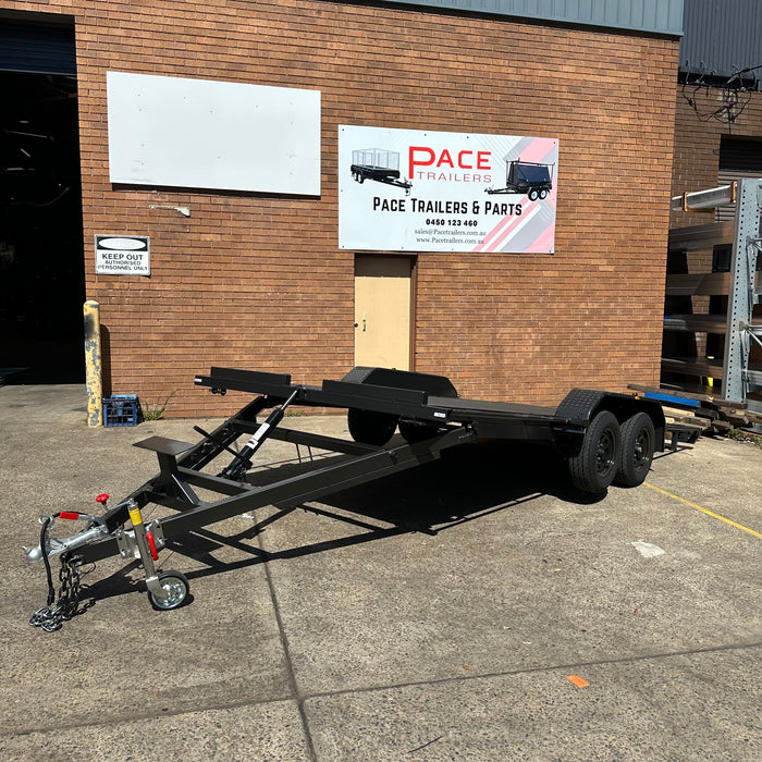 16ft Hydraulic Tilt Car Trailer - With Removable Guards