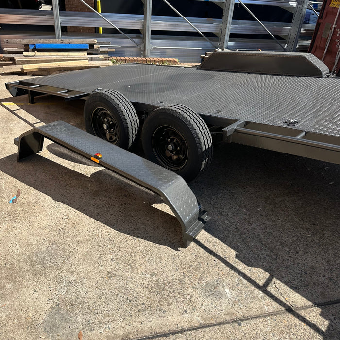 16ft Hydraulic Tilt Car Trailer - With Removable Guards