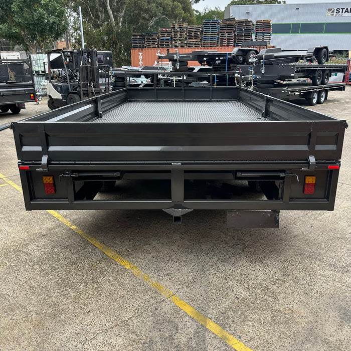 16x8 Flat Table-Top Trailer - Side Access Tool Box - Headboard & Sides