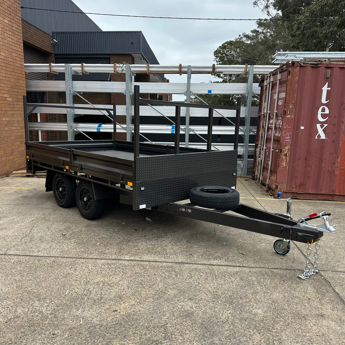 12x7 Flat Table Top Trailer - Headboard + Sides