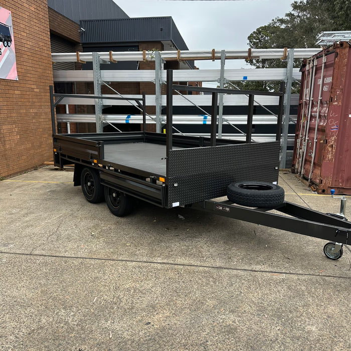 12x7 Flat Table Top Trailer - Headboard + Sides