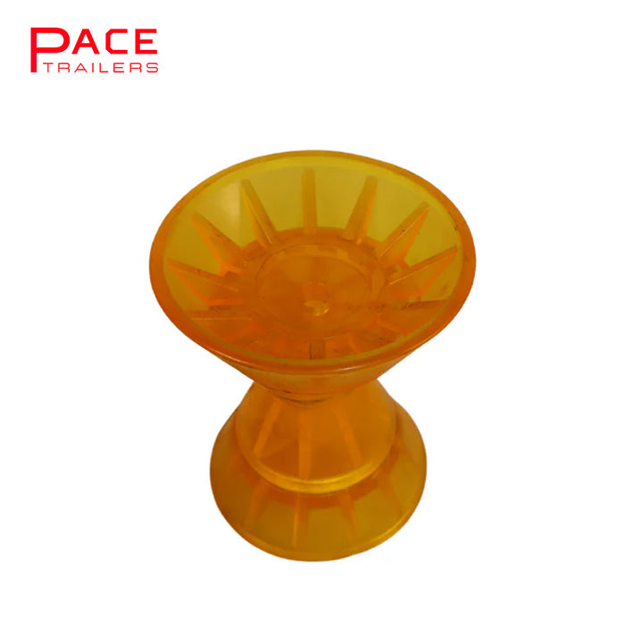 4 Inch Soft Yellow Bow Roller with End Caps